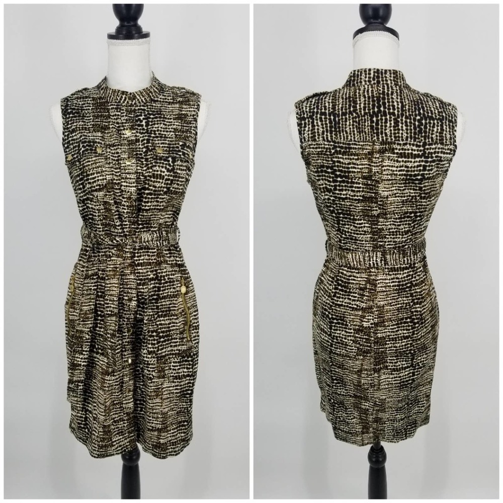 Calvin Klein Button Down Safari Sheath Dress